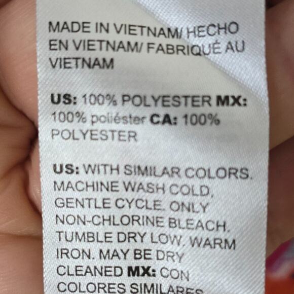 Chico's Paisley Pink Red Orange Easy Shirt Size 18 - Picture 6 of 8